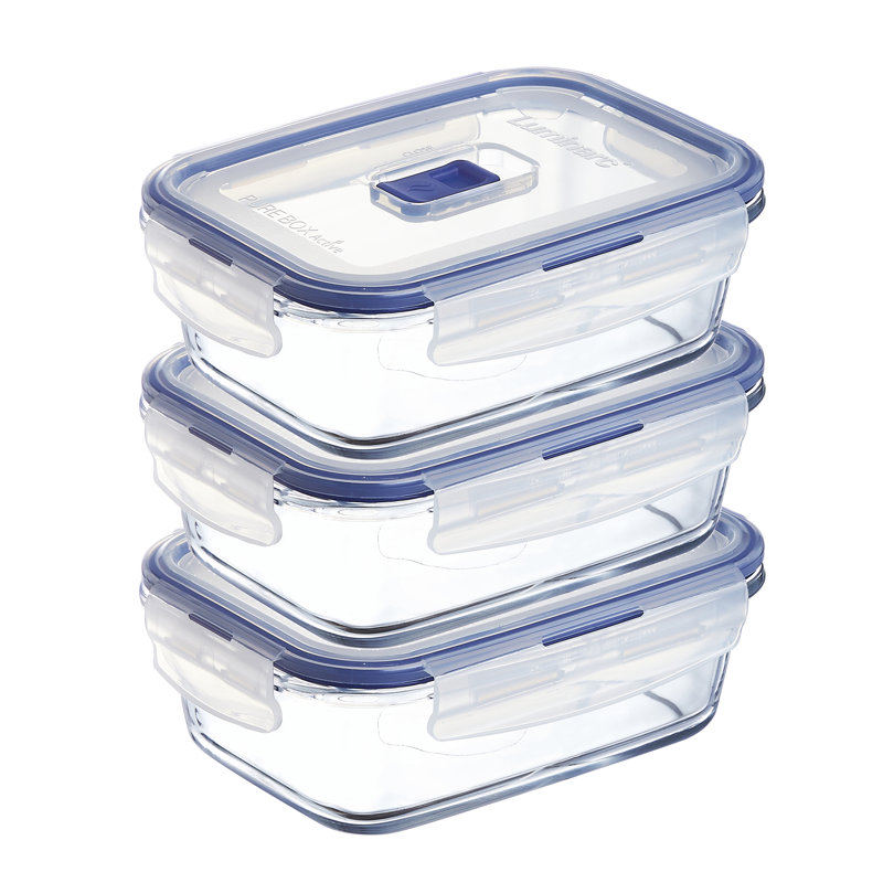 Luminarc Pure Box Active 3 Container Food Storage Set & Reviews Wayfair